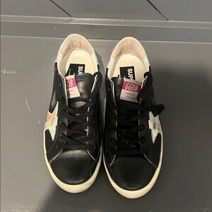Golden Goose Black and White Athletic Shoes